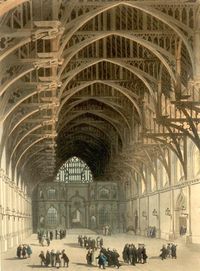 Westminster Hall in the early 19th century.